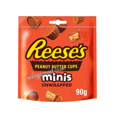 Reese's Milk Chocolate and Peanut Butter Cups Minis Pouch 90g (Pack of 10)
