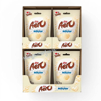 Aero Milkybar Bubbles Bag 92g (Pack of 8)