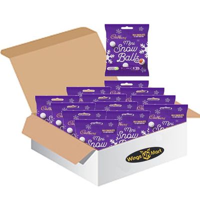 Cadbury Mini Snowballs Chocolates 80g | Festive Milk Chocolates in Crisp Sugar Shell | 100% Sustainably Sourced Cocoa | Vegetarian | Perfect for Sharing