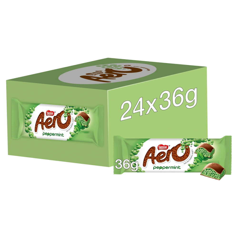 Aero Peppermint Mint Chocolate Bar 24 x 36g - Full Box - WingsMart