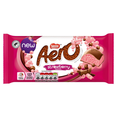 Aero Strawberry Chocolate Sharing Bar 90g (Box of 15)