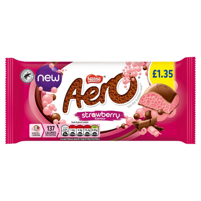 Aero Strawberry Chocolate Sharing Bar 90g (Box Of 15)