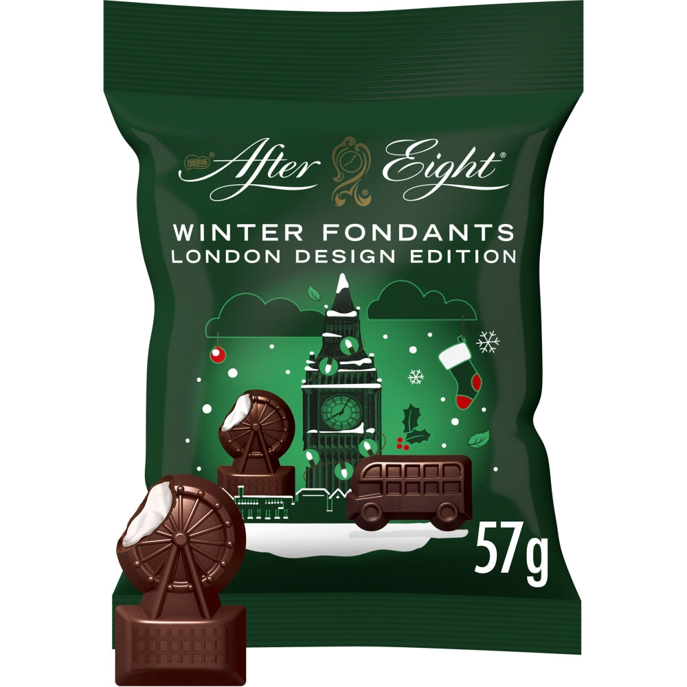 After Eight Winter Fondants Dark Mint Chocolate Bag 57g (Box of 12)