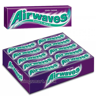 Airwaves Cool Cassis Sugarfree Chewing Gum (10 Pieces) 14g (Box Of 30)