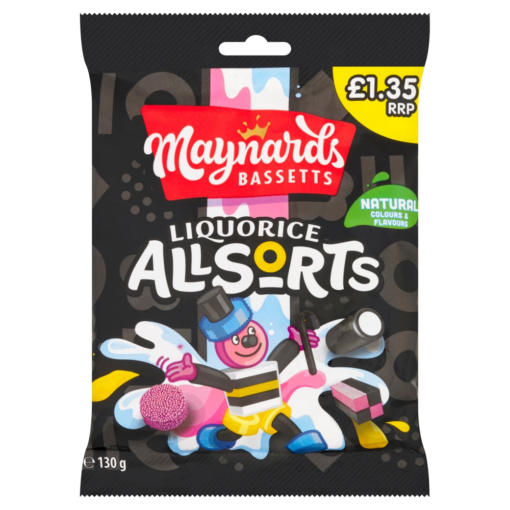 Maynards Bassetts Allsorts Sweets Bag 130g PMP (Box of 10)