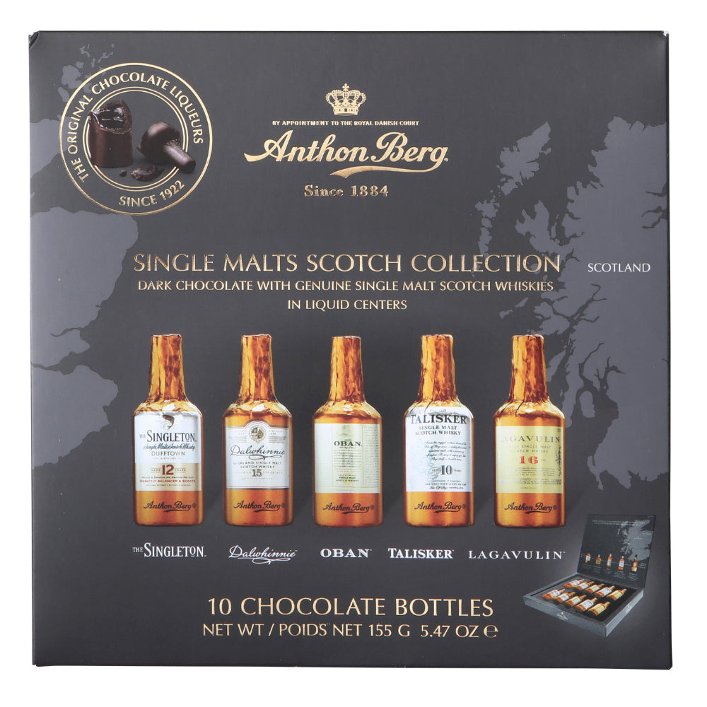 Anthon Berg Single Malt Whisky Liqueurs 10 Piece Box 155g