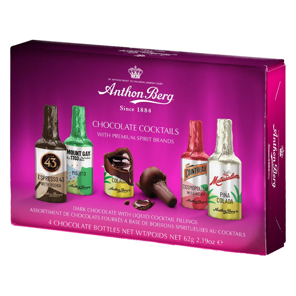 Anthon Berg Chocolate Cocktail Liqueurs 4 Pieces 62g (Box of 6)