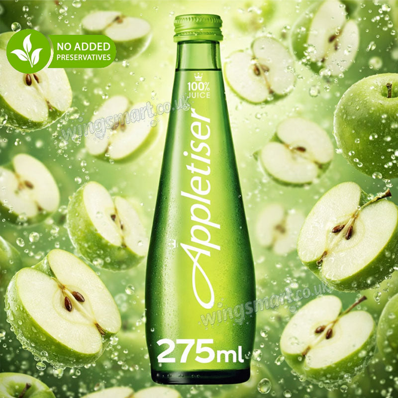 Appletiser Sparkling Apple Juice 275ml Glass Bottles – Pack of 12 Crisp & Refreshing Drink