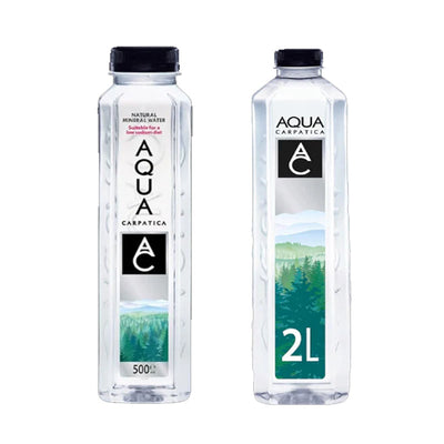 Aqua Carpatica Natural Mineral Water 6x2L and 12x500ml Bottles