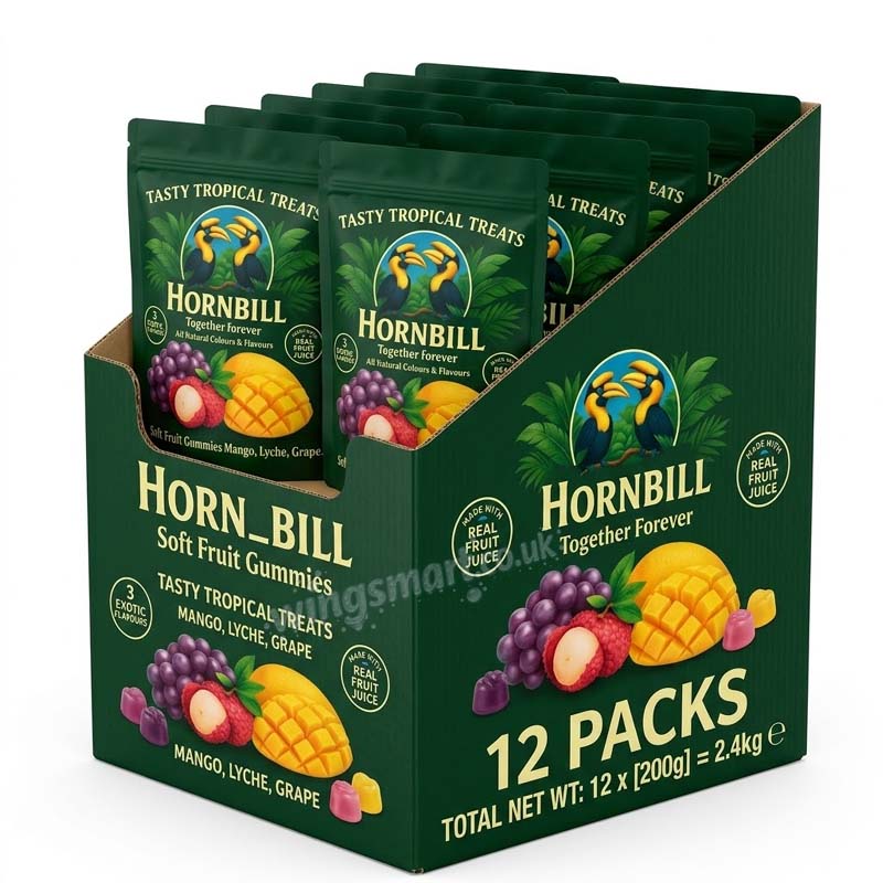 Lucky Dip Exotic Hornbill Tropical Mix Soft Gummy 100g (Pack of 12)