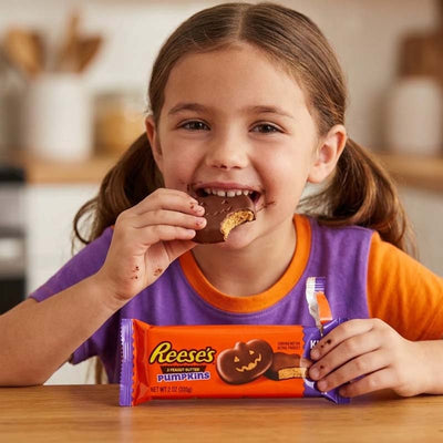 Reese's 2 Peanut Butter Pumpkins King Size 68g (Box of 24) Fullbox