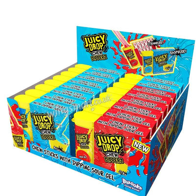Bazooka Juicy Drop Chew Dipperz 65g (08 or 16 Packs)