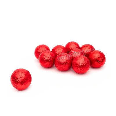 Solid Milk Chocolate Balls In Red Foil Bag 1kg Full bag