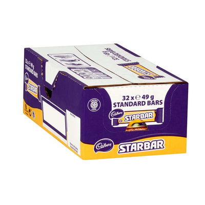 Cadbury Starbar Milk Chocolate Caramel & Peanut Bar 49g (Pack of 32)