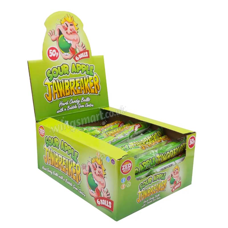Zed candy Jaw Breaker 6 ball Pack 49.5g (Pack of 24) Variety Of Flavours