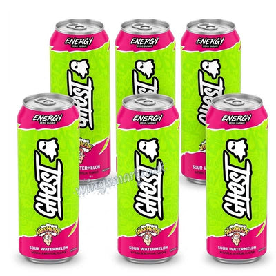 Ghost Energy x Warheads Sour Watermelon Energy Drink 500ml (06 or 12 Cans)
