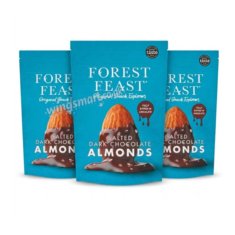 Forest Feast Salted Dark Chocolate Almonds 3 x 120g Premium Chocolate Coated