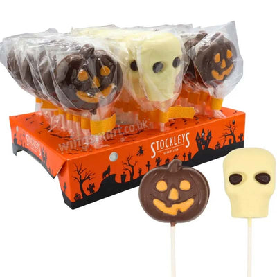 Stockley's Halloween Milk Chocolate Lollipops 35g (Pack of 27)
