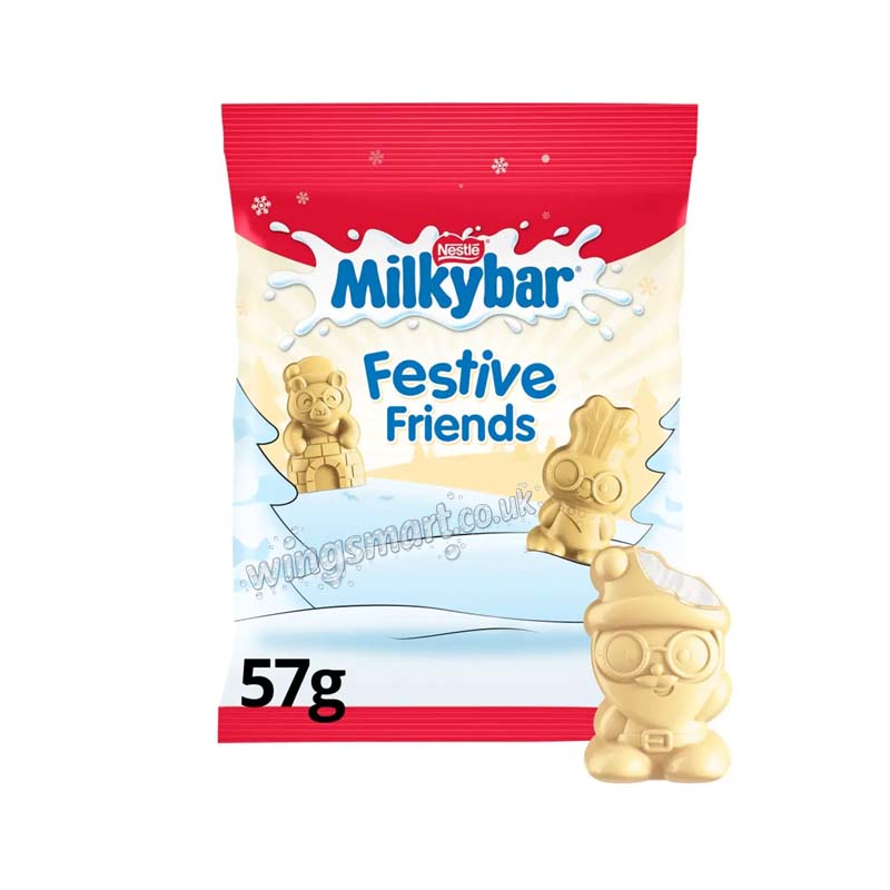 Milkybar Festive Friends White Chocolate Sharing Bag 57g (Pack of 12)