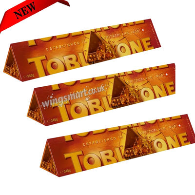Toblerone Crispy Caramel Chocolate Gift Bar 340g New (Pack of 3)