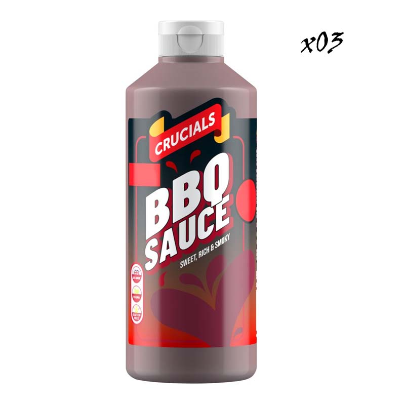 Crucials Sauce 3 x 500ml Bottles Variety of flavours Clearance Sale
