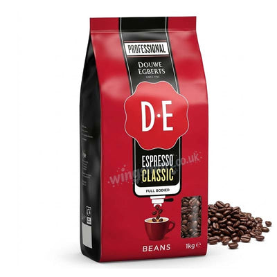 Douwe Egberts Espresso Classic Coffee Beans 1kg (Pack of 4)