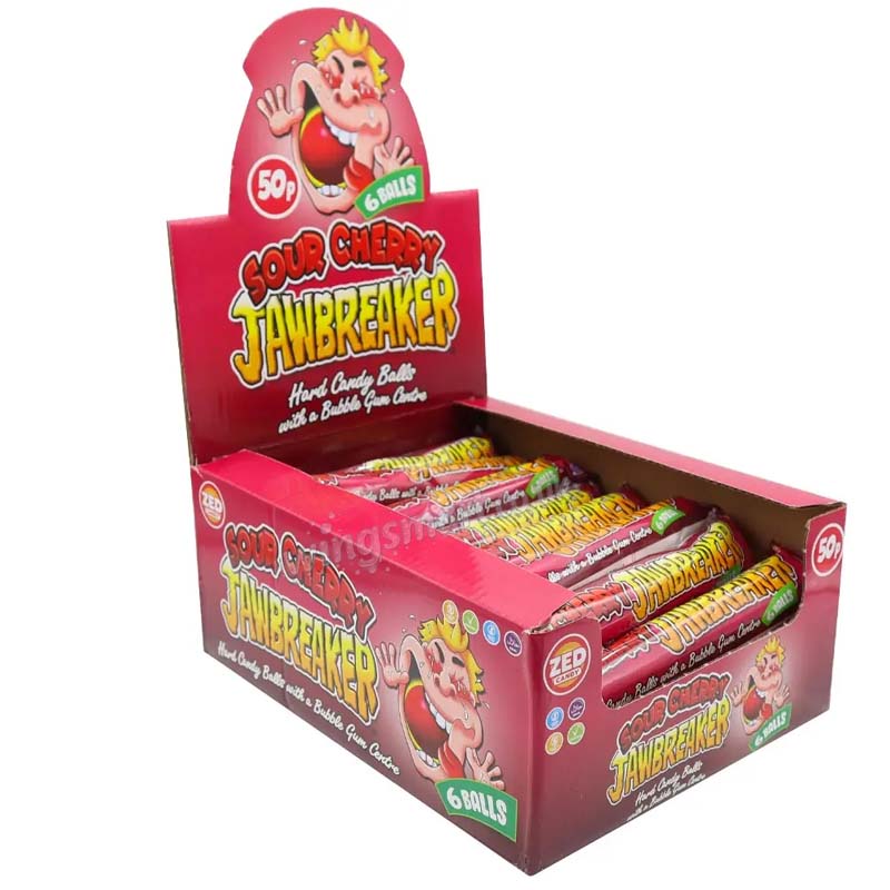 Zed candy Jaw Breaker 6 ball Pack 49.5g (Pack of 24) Variety Of Flavours