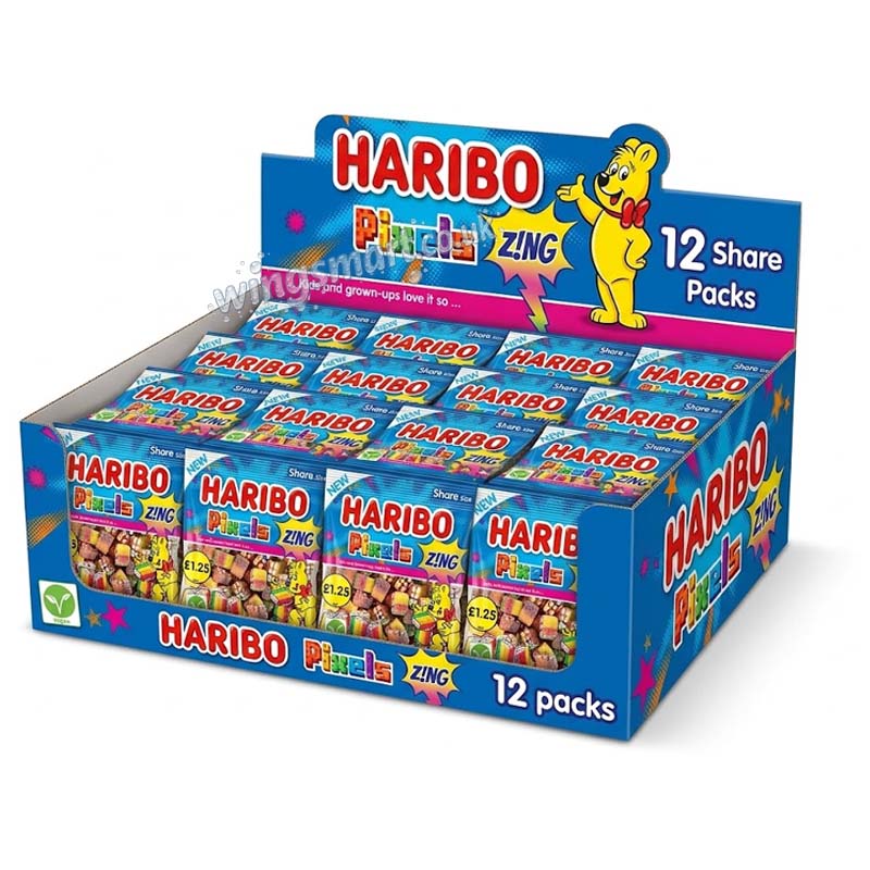Haribo Pixels Zing 140g (Pack of 12) Fullbox