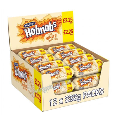 McVitie's White Hobnobs Biscuits 12x232g PMP FullBox