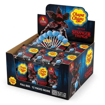 Chupa Chups Stranger Things 4 Mystery Flavours Lollipops 120g (Pack of 12)