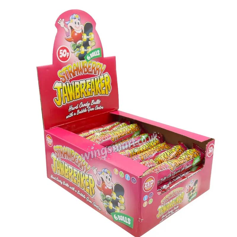 Zed candy Jaw Breaker 6 ball Pack 49.5g (Pack of 24) Variety Of Flavours