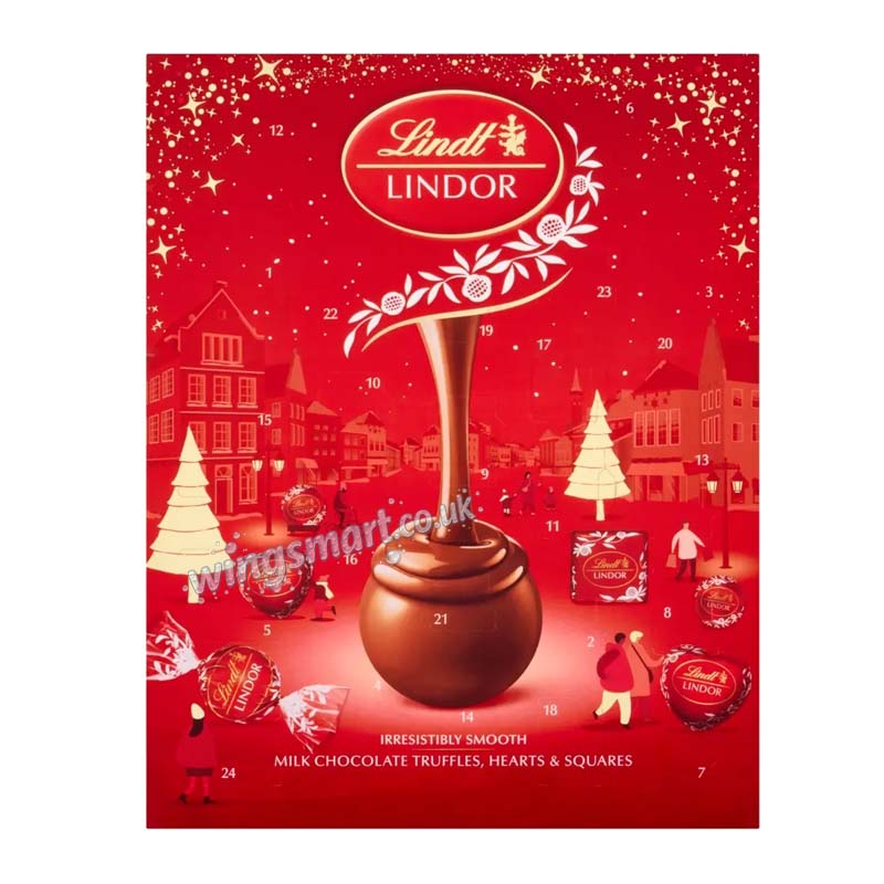 Lindt Lindor Milk Chocolate Christmas Advent Calendar 235g Christmas Gift