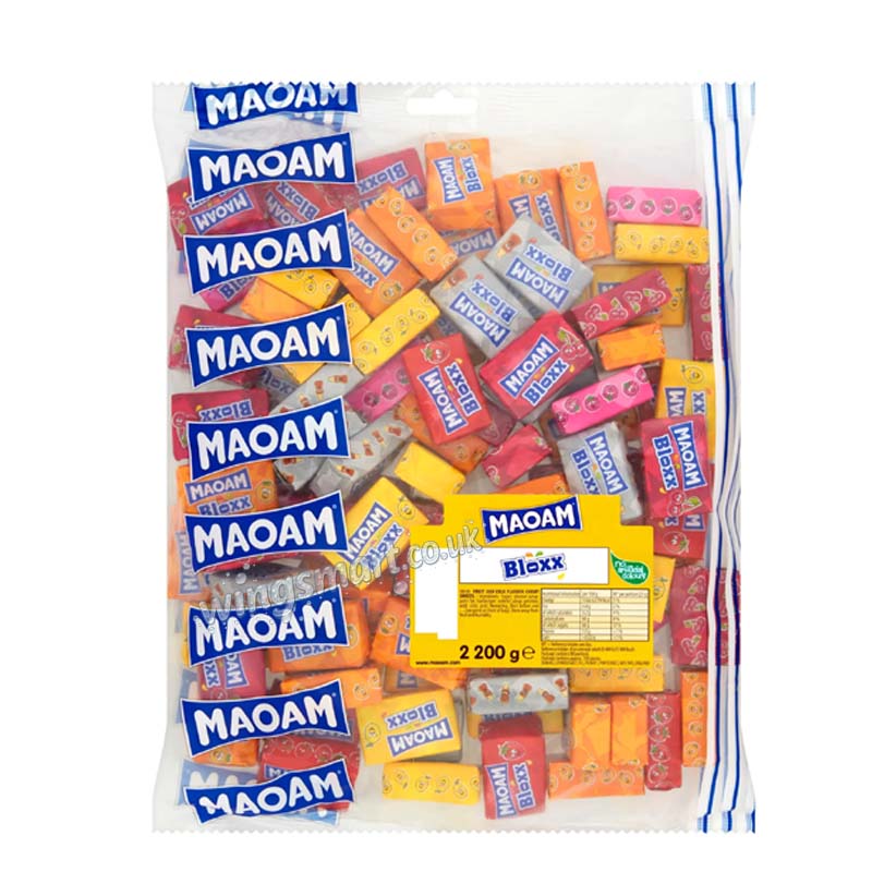 Maoam Bloxx Fruit Chews Bag 1.1kg & 2.2kg – Assorted Fruity Chewy Sweets