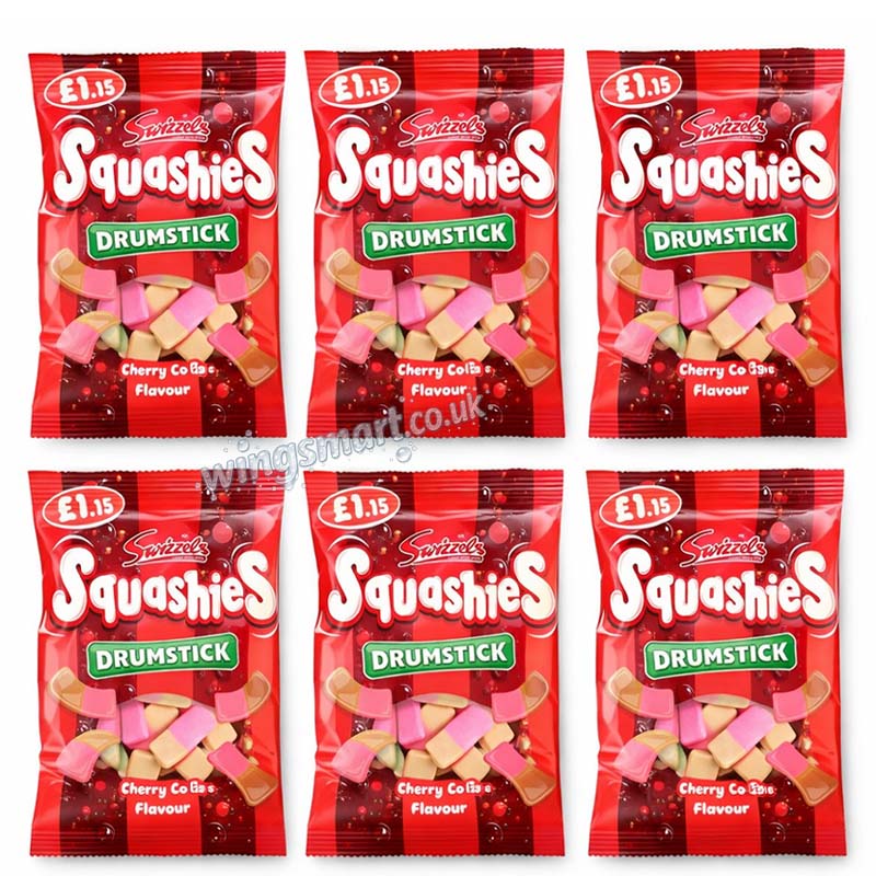 Swizzels Squashies Cherry Cola 12x120g PMP Bags Fullbox
