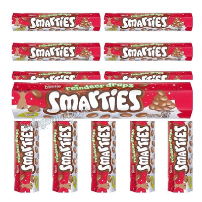 Smarties Reindeer Drops Milk Chocolate Giant Tube 120g (10 Or 20 Packs)