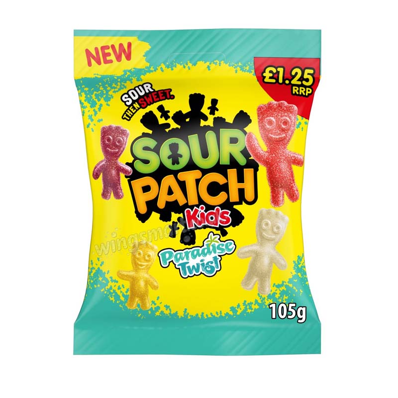 Sour Patch Kids Tropical Candy 105g PMP (Pack of 10)