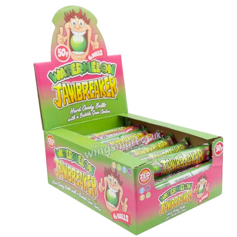Zed candy Jaw Breaker 6 ball Pack 49.5g (Pack of 24) Variety Of Flavours
