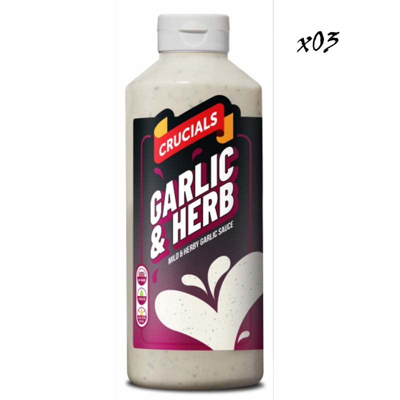 Crucials Sauce 3 x 500ml Bottles Variety of flavours Clearance Sale