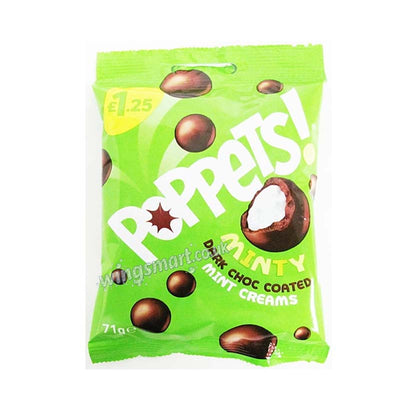 Poppets Mint Chocolate Treats 71g (Box of 10 Packs)