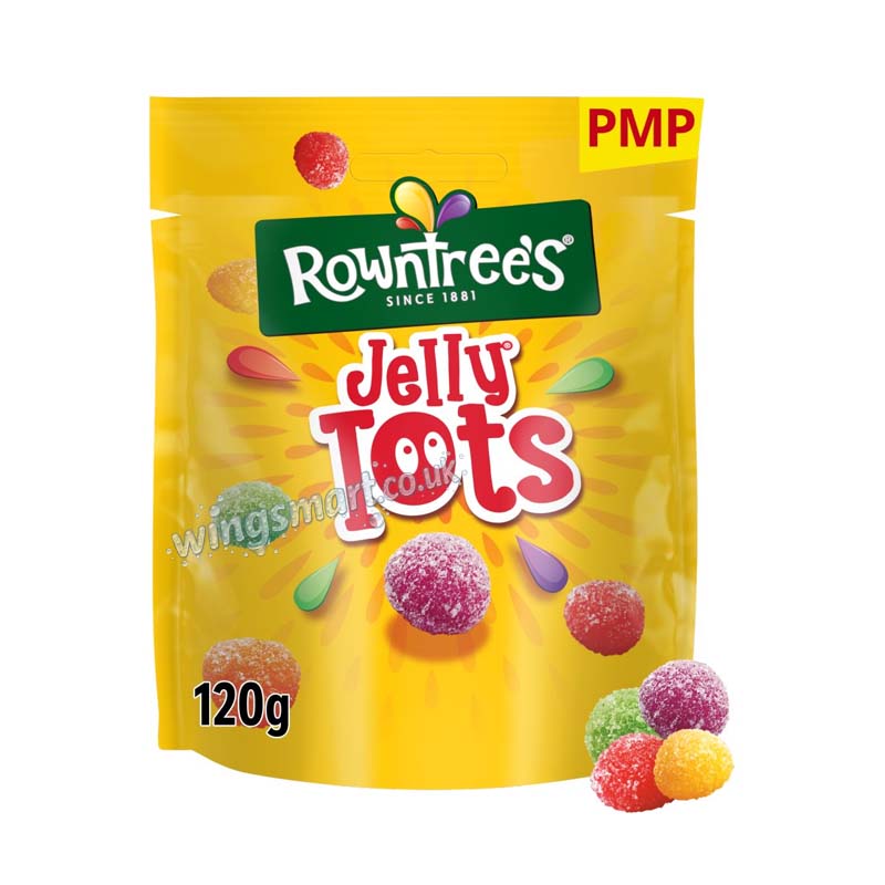 Rowntree's Jelly Tots Sweets Sharing Bag 120g PMP (Pack of 10)