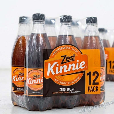 Kinnie Zest Orange & Herb Zero Sugar Soft Drink 500ml (06 or 12 Bottles)