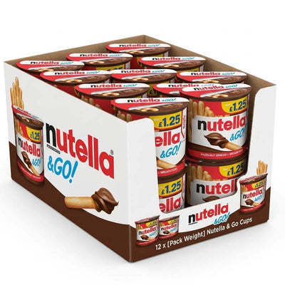 Nutella & Go! Hazelnut Chocolate Spread & Breadsticks 48g (Box of 12)