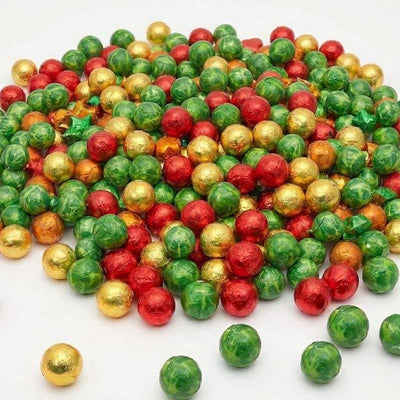 Red, Gold & Sprouts Christmas Chocolate Balls (1kg–5kg) – Festive Treats