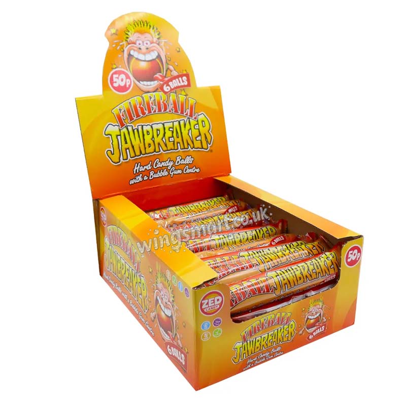 Zed candy Jaw Breaker 6 ball Pack 49.5g (Pack of 24) Variety Of Flavours