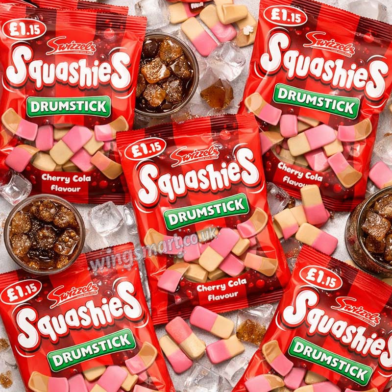 Swizzels Squashies Cherry Cola 12x120g PMP Bags Fullbox