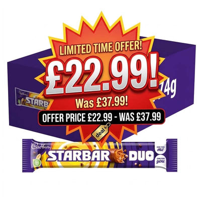 Cadbury Starbar Duo Chocolate Bar 74g (Pack of 32) Fullbox Offer Price