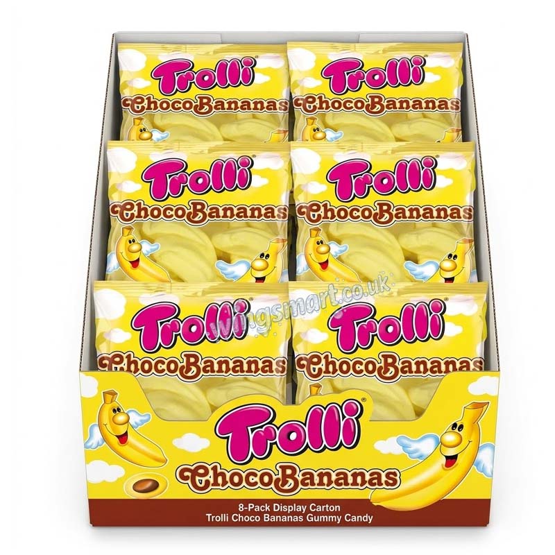 Trolli Choco Bananas Marshmallow 150g (Pack of 8)