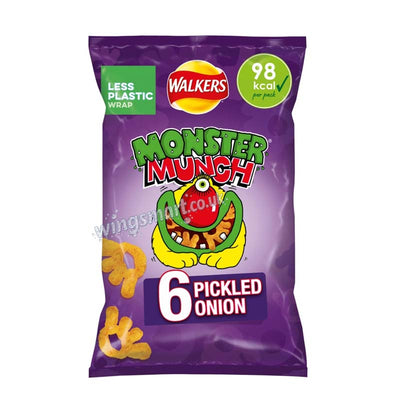 Walkers Monster Munch Pickled Onion Multipack Snacks 6x20g (Pack of 6)