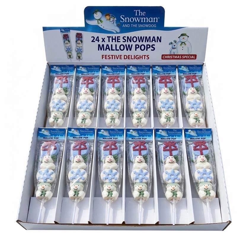 Rose Snowman and Snowdog Mallow Kebab Pop 40g (12 or 24 Packs)