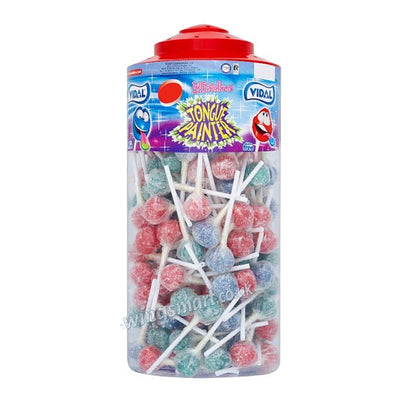 Vidal 150 Lotta Lollies Tongue Painter | Fruity Tongue Colouring Lollipops Bulk Pack